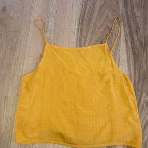 Yellow/ gold crop top